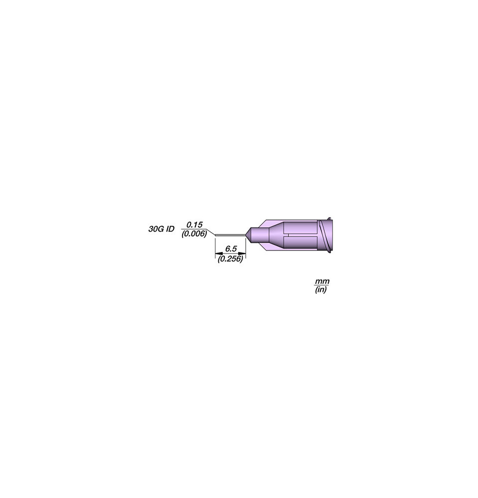 Aiguille Distributeur De Colle En Acier Inox - Longueur 25mm (2.5cm) - Pour Machines De Dosage 8-30g